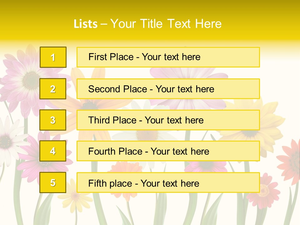 Spring Flowers PowerPoint Template