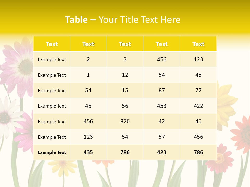 Spring Flowers PowerPoint Template