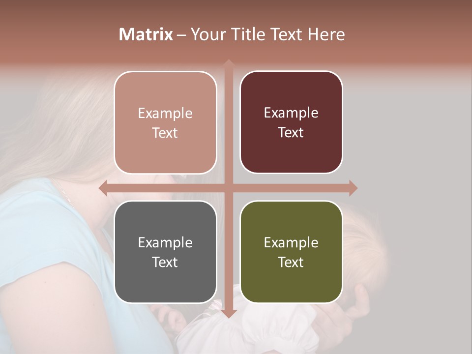 A New Mother Talks To Her Baby Daughter. PowerPoint Template