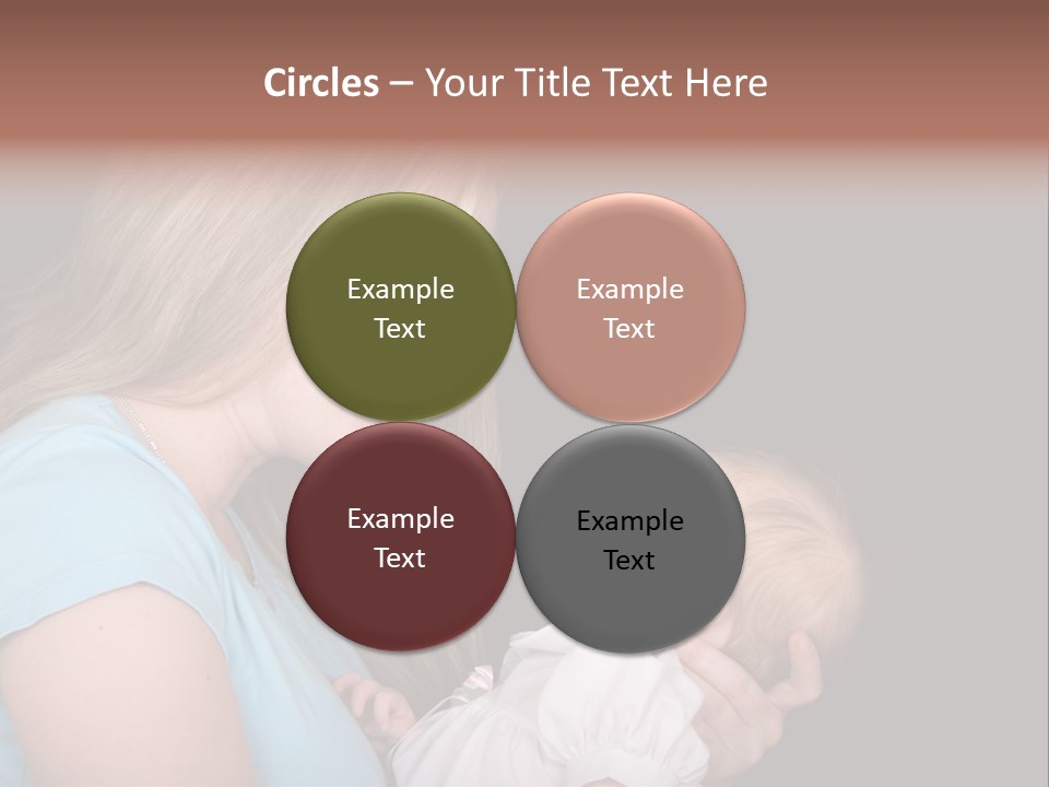 A New Mother Talks To Her Baby Daughter. PowerPoint Template