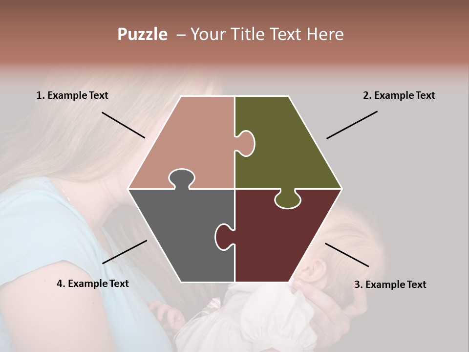 A New Mother Talks To Her Baby Daughter. PowerPoint Template