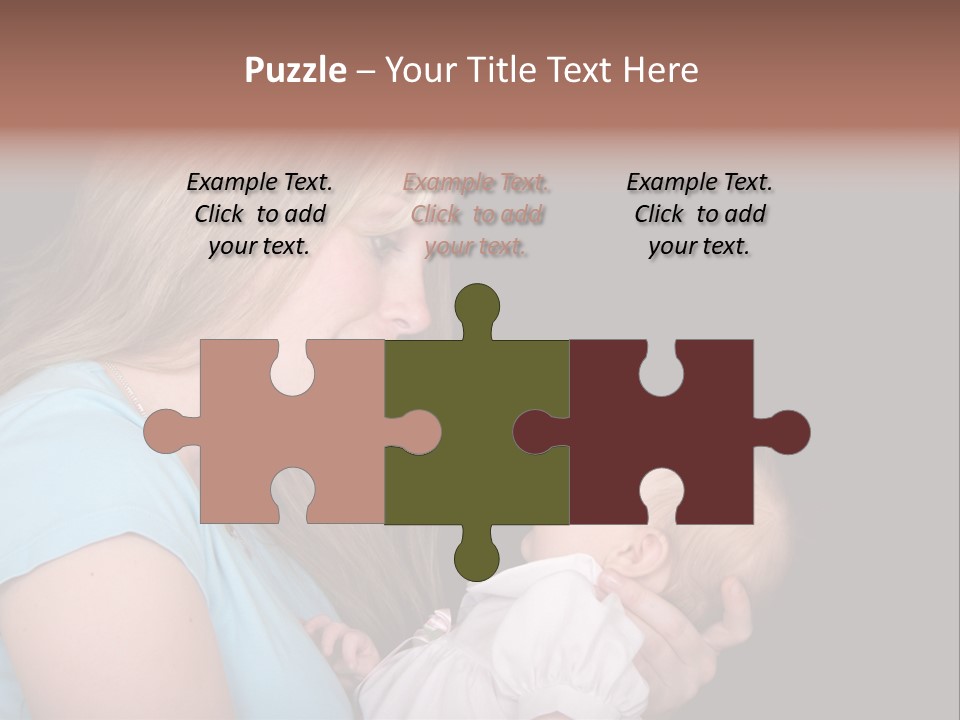A New Mother Talks To Her Baby Daughter. PowerPoint Template