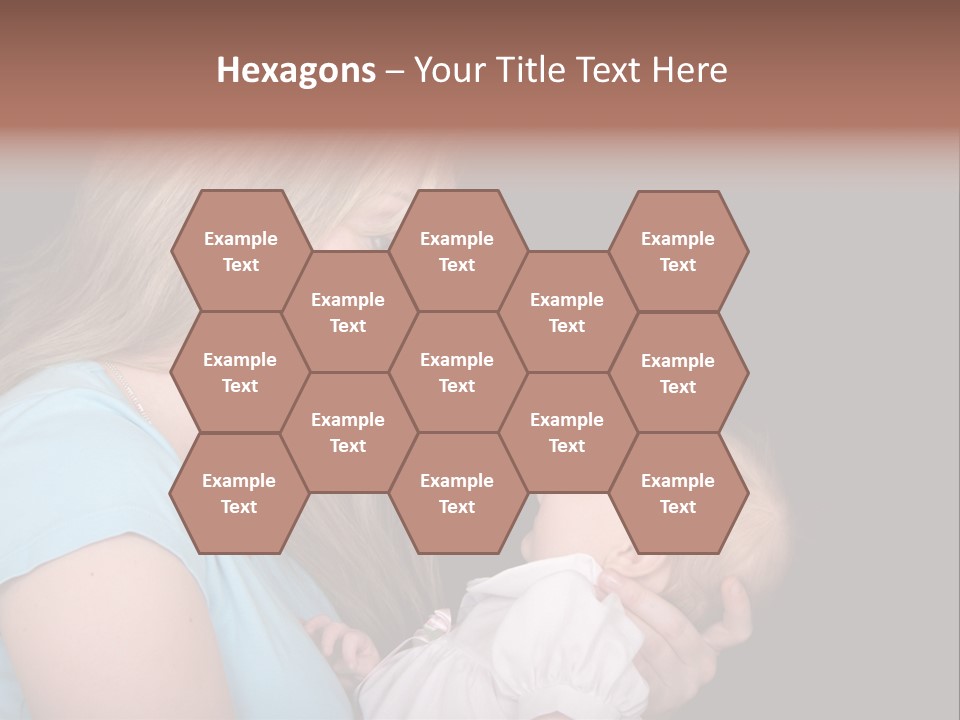 A New Mother Talks To Her Baby Daughter. PowerPoint Template