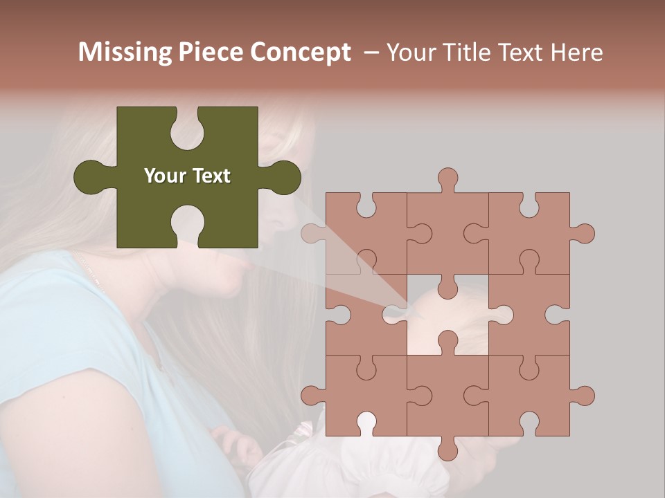 A New Mother Talks To Her Baby Daughter. PowerPoint Template