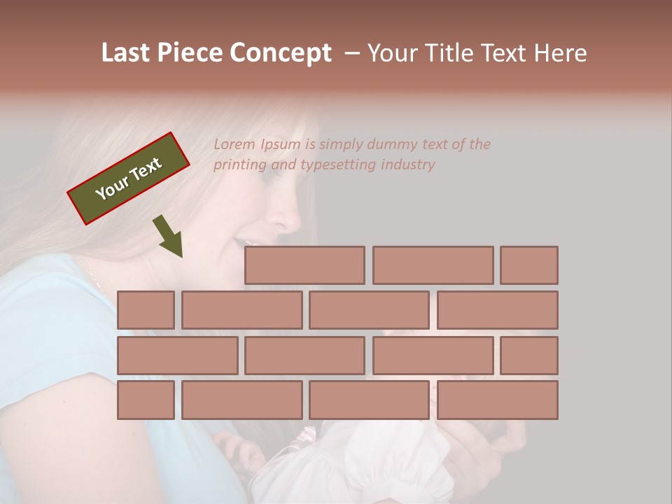 A New Mother Talks To Her Baby Daughter. PowerPoint Template