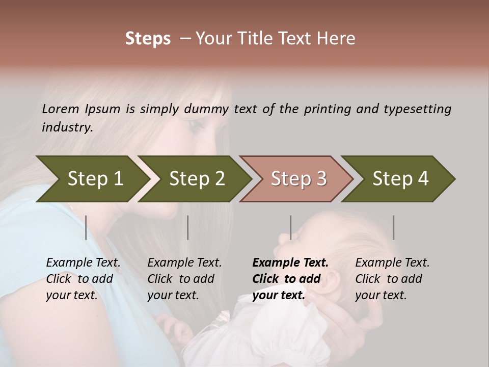 A New Mother Talks To Her Baby Daughter. PowerPoint Template
