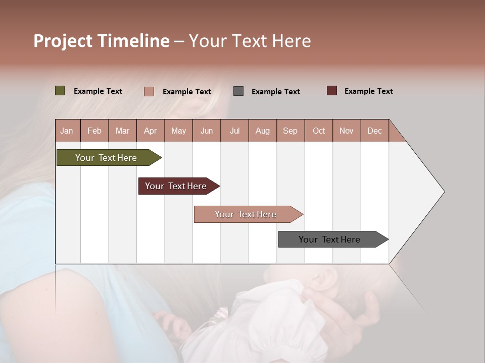 A New Mother Talks To Her Baby Daughter. PowerPoint Template