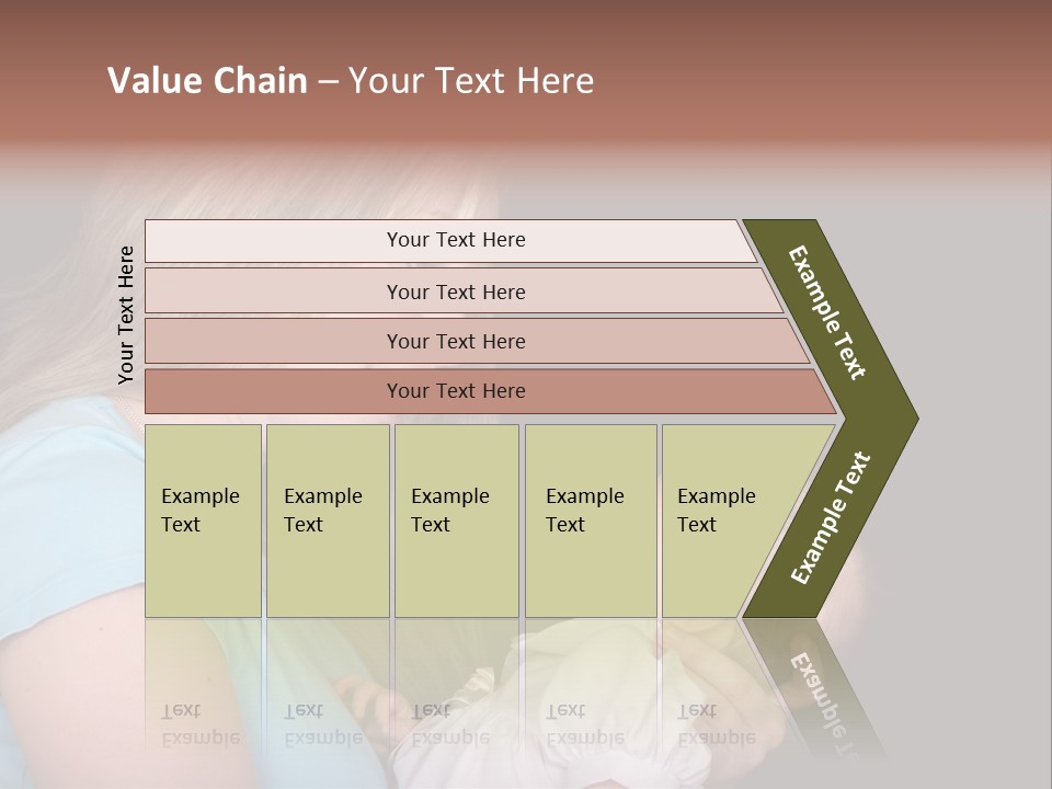 A New Mother Talks To Her Baby Daughter. PowerPoint Template