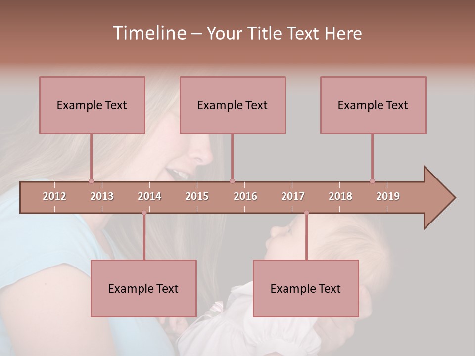 A New Mother Talks To Her Baby Daughter. PowerPoint Template