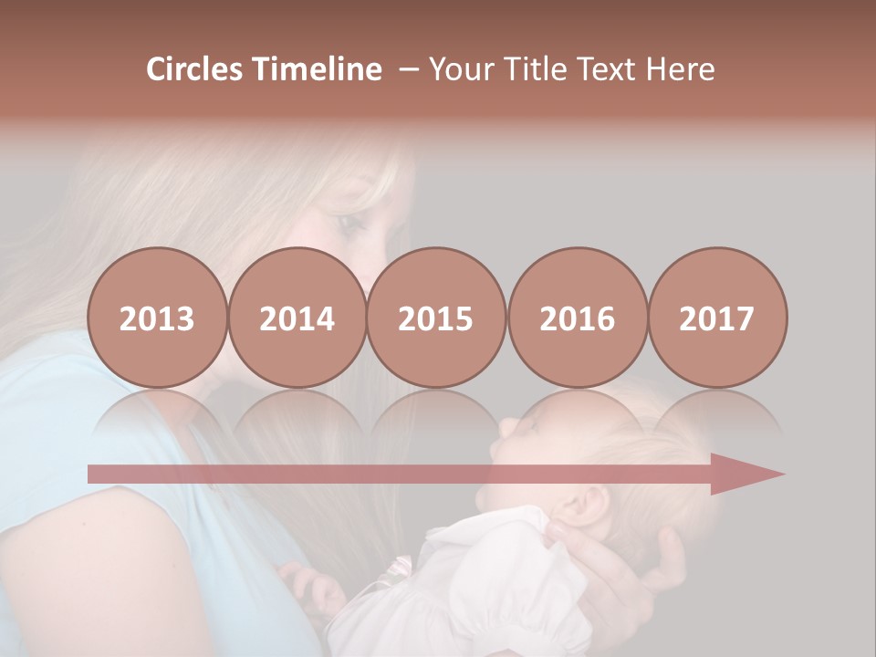 A New Mother Talks To Her Baby Daughter. PowerPoint Template