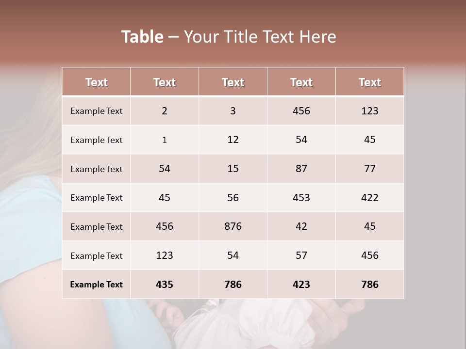A New Mother Talks To Her Baby Daughter. PowerPoint Template