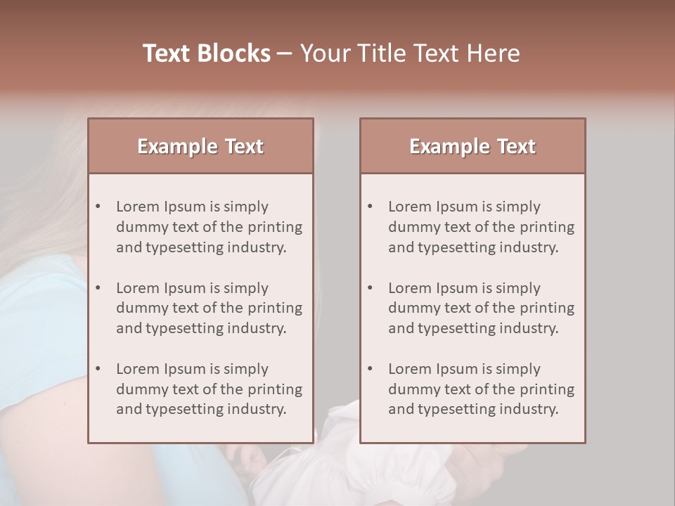 A New Mother Talks To Her Baby Daughter. PowerPoint Template