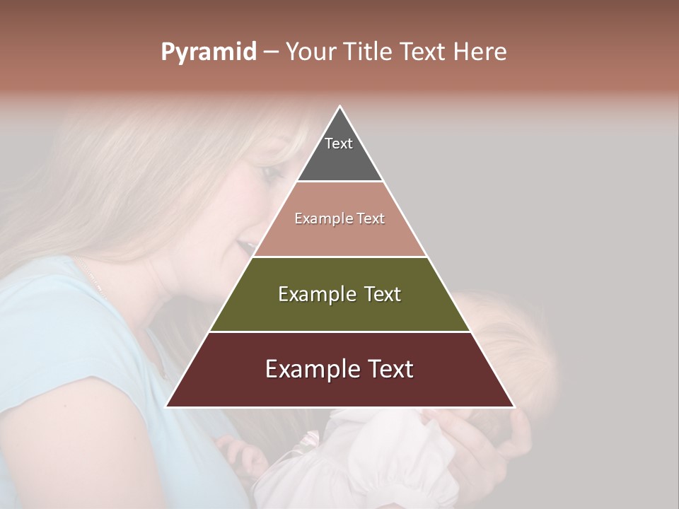 A New Mother Talks To Her Baby Daughter. PowerPoint Template