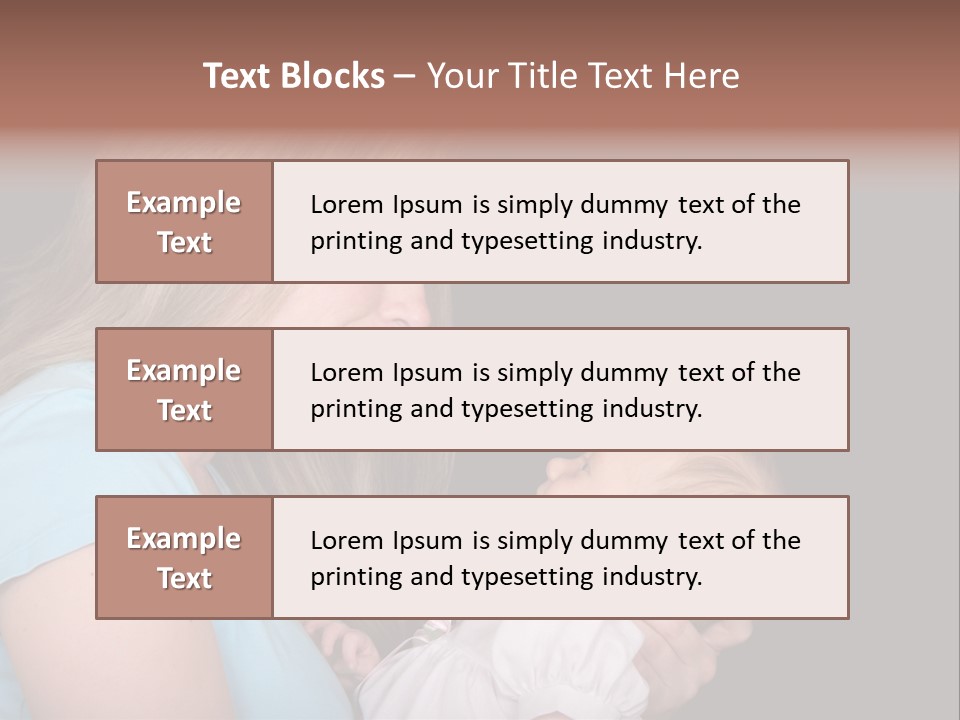A New Mother Talks To Her Baby Daughter. PowerPoint Template
