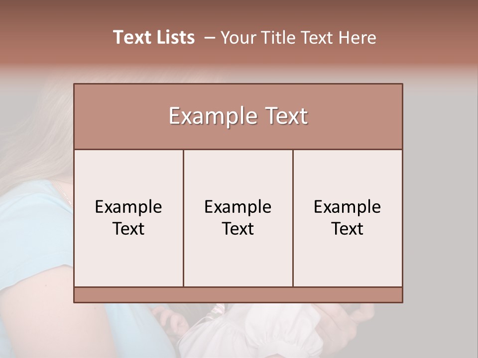 A New Mother Talks To Her Baby Daughter. PowerPoint Template