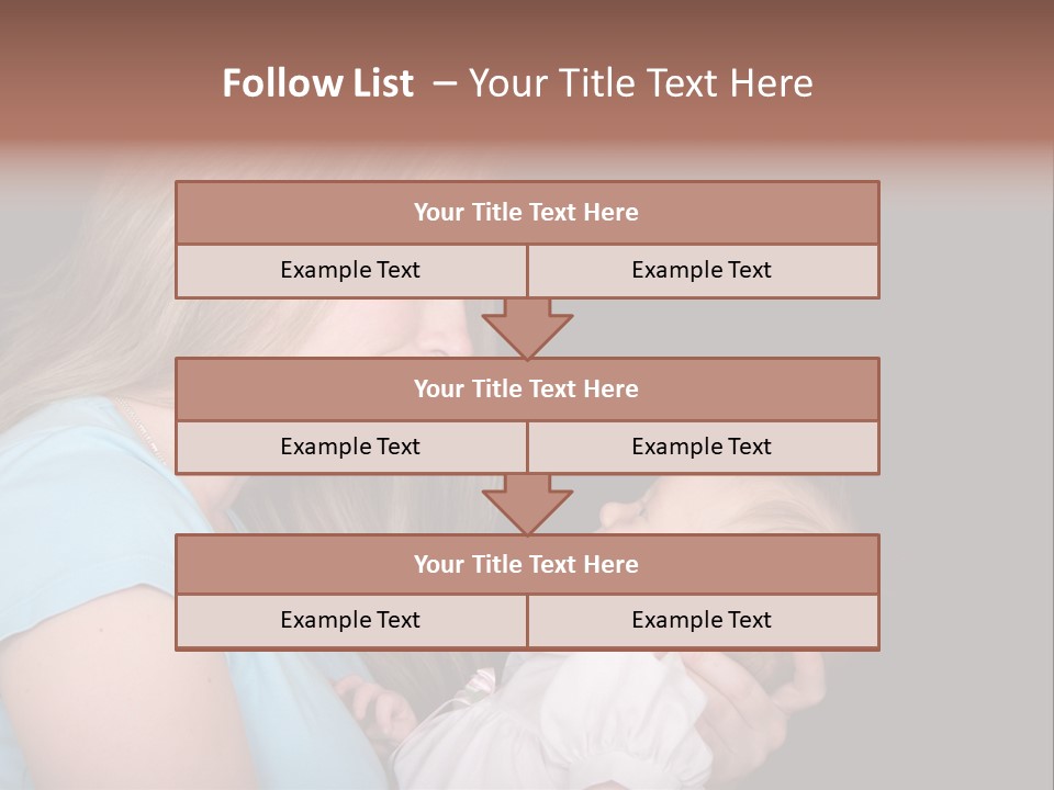 A New Mother Talks To Her Baby Daughter. PowerPoint Template