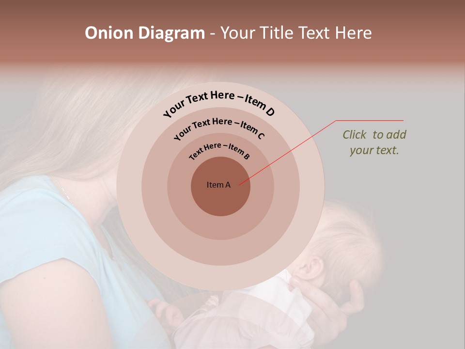 A New Mother Talks To Her Baby Daughter. PowerPoint Template
