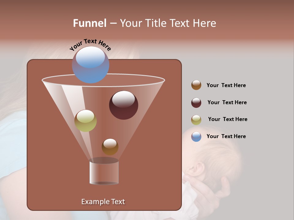 A New Mother Talks To Her Baby Daughter. PowerPoint Template