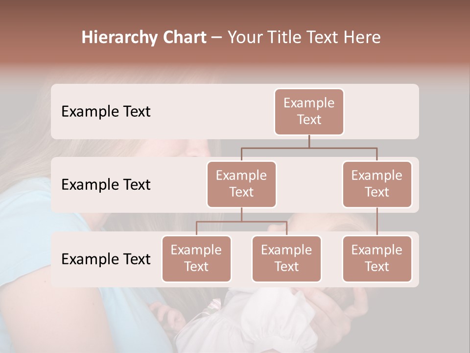 A New Mother Talks To Her Baby Daughter. PowerPoint Template