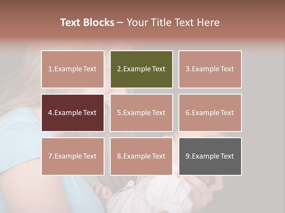 A New Mother Talks To Her Baby Daughter. PowerPoint Template
