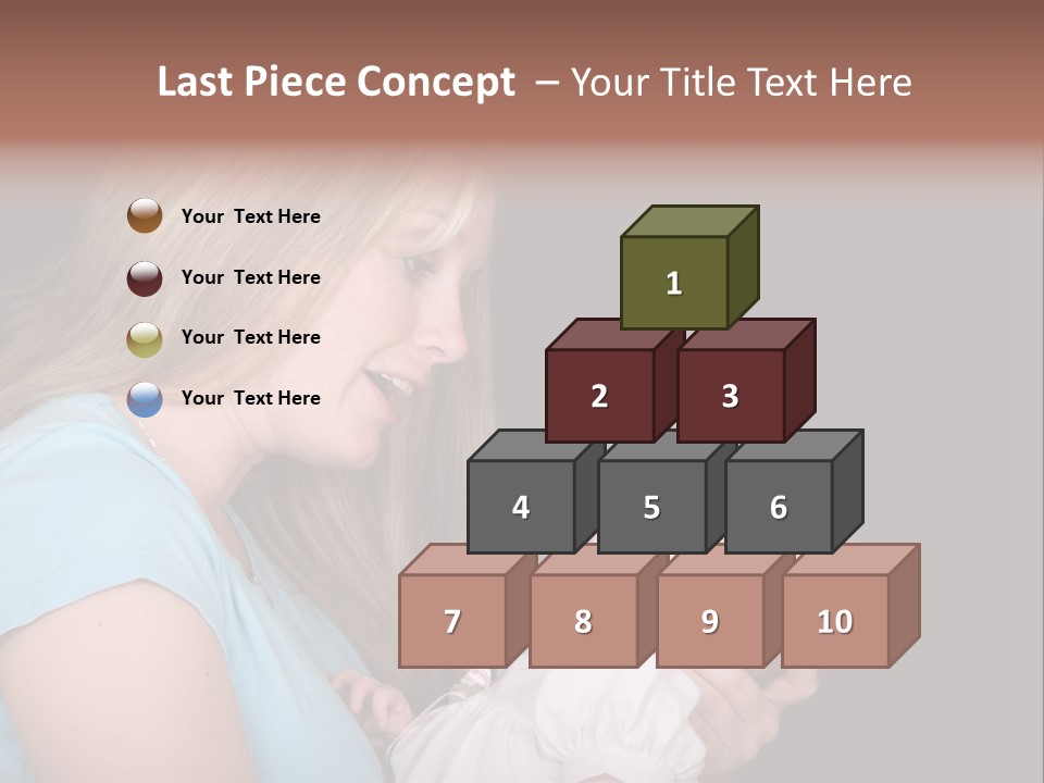 A New Mother Talks To Her Baby Daughter. PowerPoint Template