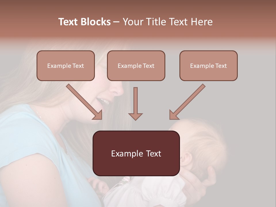 A New Mother Talks To Her Baby Daughter. PowerPoint Template