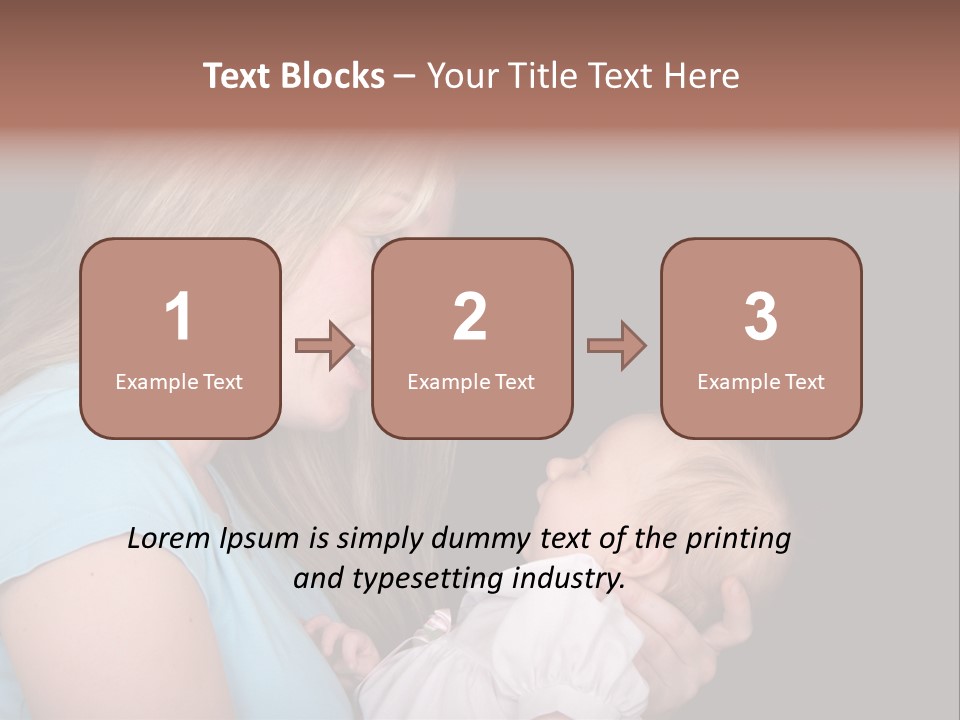 A New Mother Talks To Her Baby Daughter. PowerPoint Template