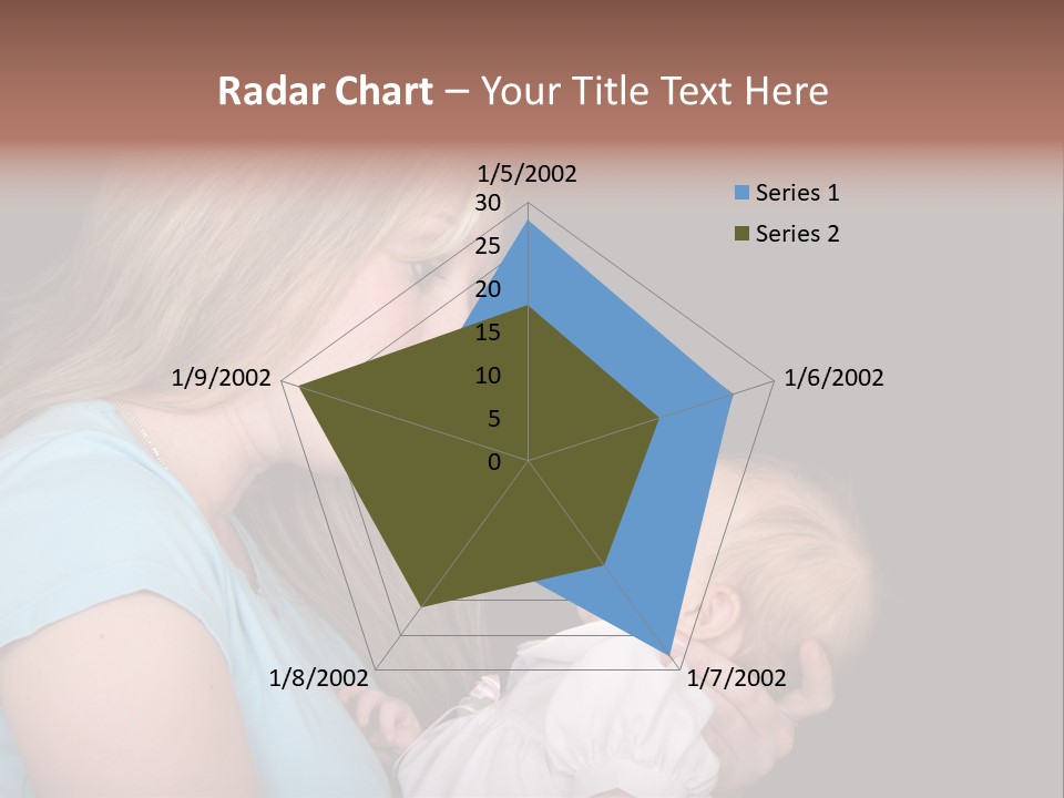 A New Mother Talks To Her Baby Daughter. PowerPoint Template
