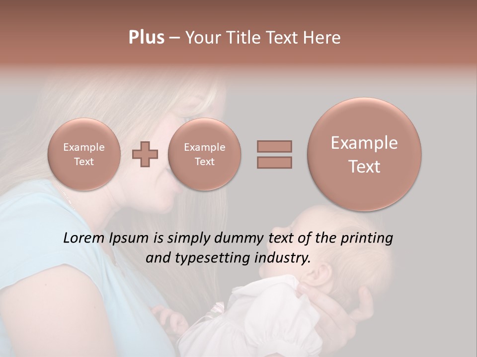 A New Mother Talks To Her Baby Daughter. PowerPoint Template