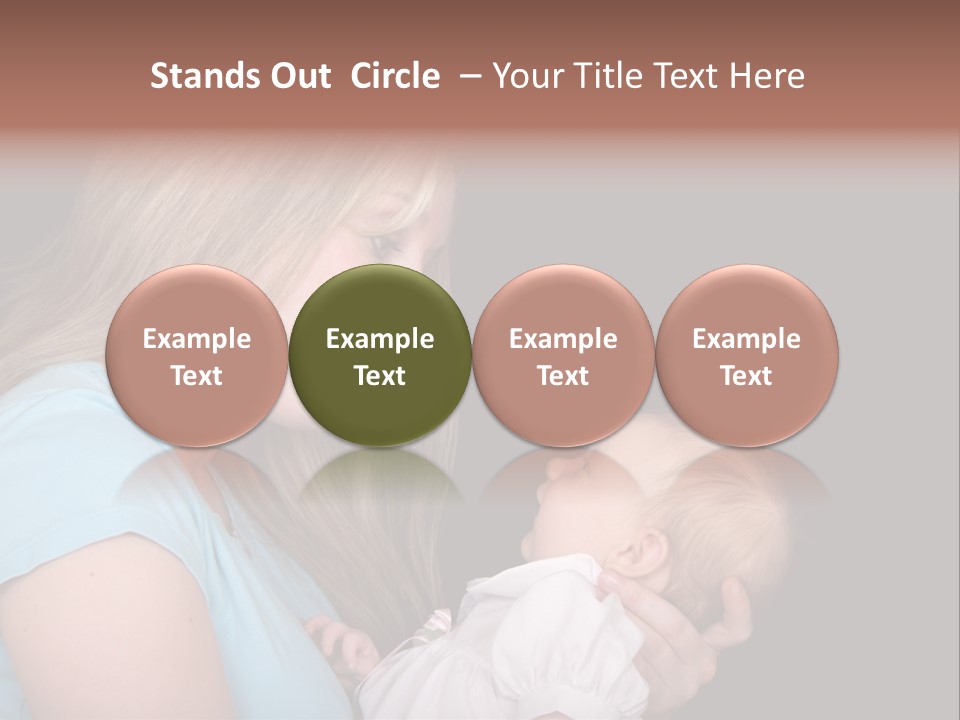 A New Mother Talks To Her Baby Daughter. PowerPoint Template