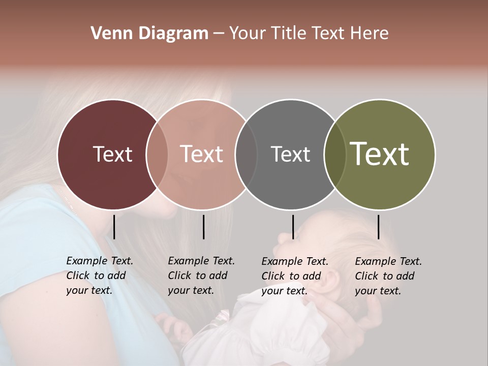A New Mother Talks To Her Baby Daughter. PowerPoint Template