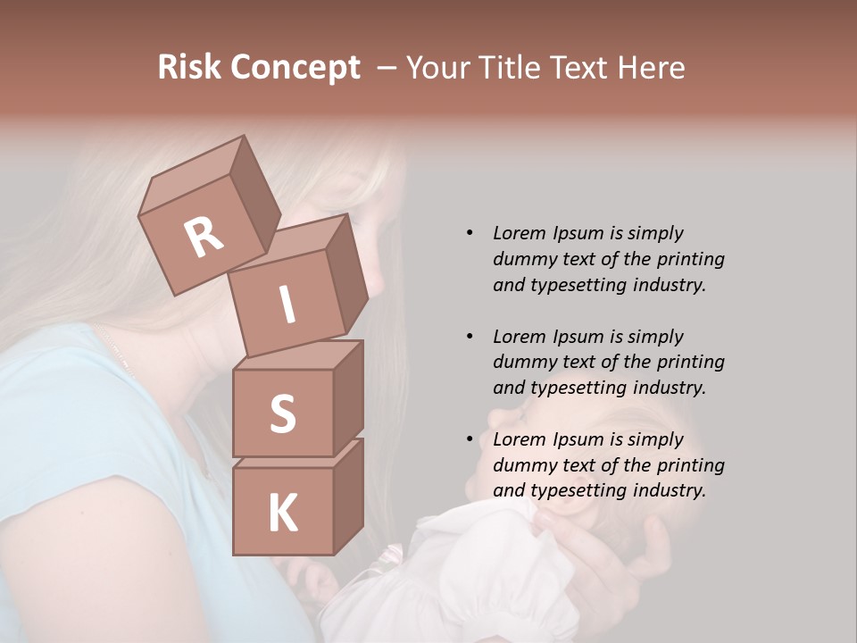 A New Mother Talks To Her Baby Daughter. PowerPoint Template