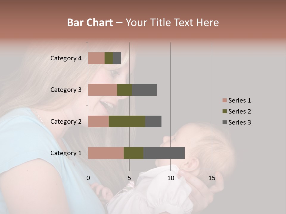 A New Mother Talks To Her Baby Daughter. PowerPoint Template