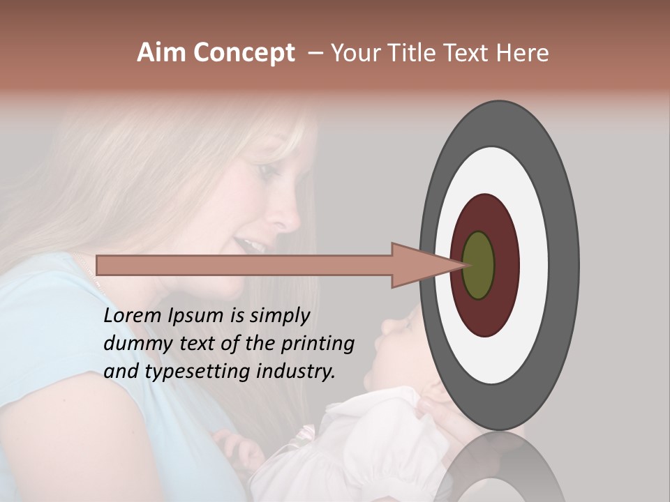 A New Mother Talks To Her Baby Daughter. PowerPoint Template