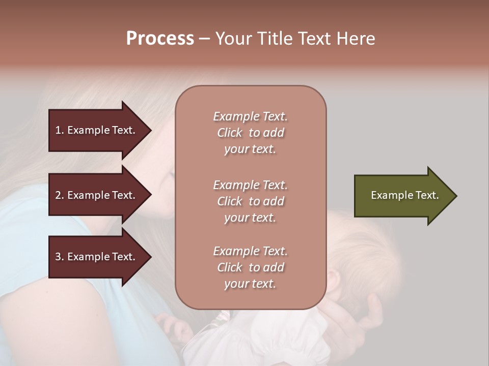 A New Mother Talks To Her Baby Daughter. PowerPoint Template