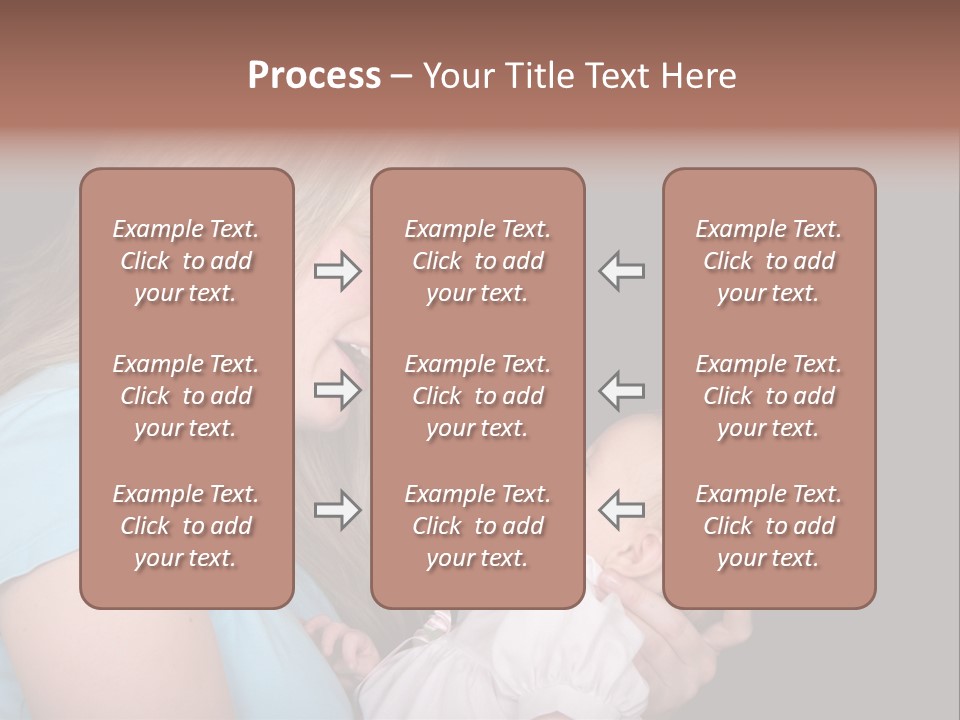 A New Mother Talks To Her Baby Daughter. PowerPoint Template