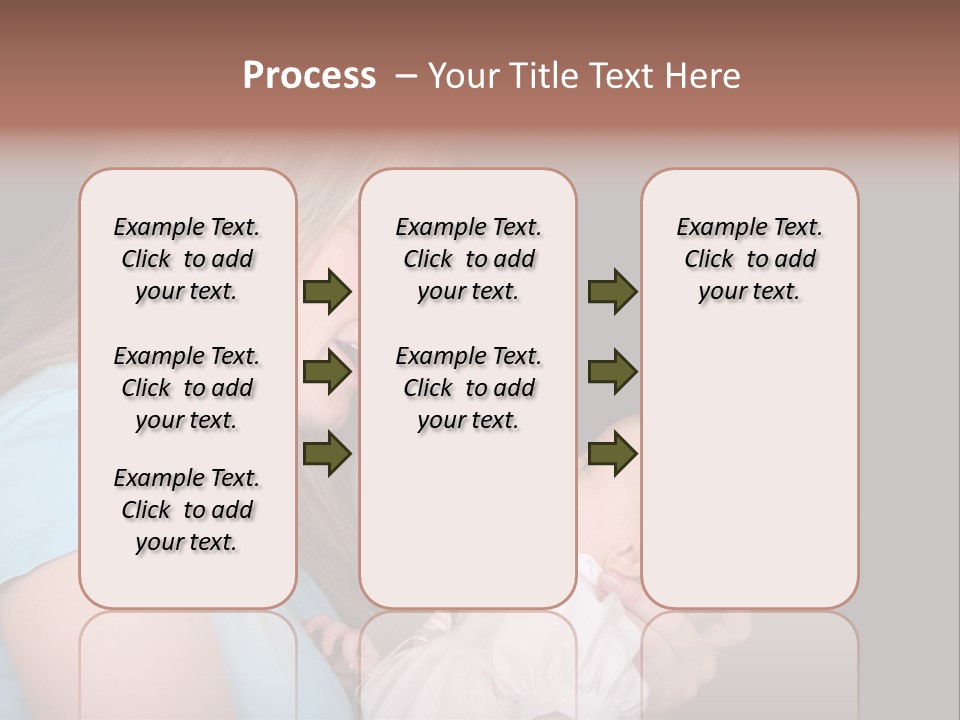 A New Mother Talks To Her Baby Daughter. PowerPoint Template