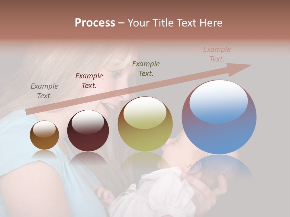 A New Mother Talks To Her Baby Daughter. PowerPoint Template