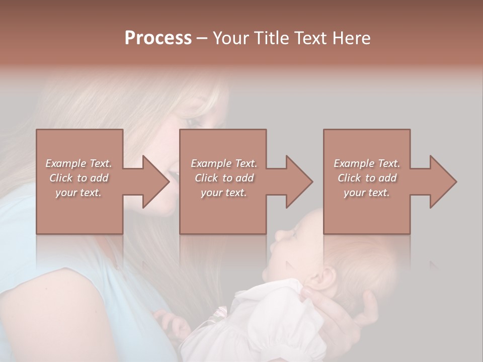 A New Mother Talks To Her Baby Daughter. PowerPoint Template