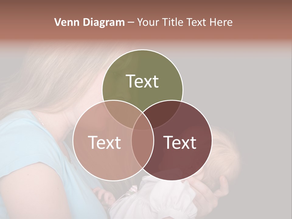 A New Mother Talks To Her Baby Daughter. PowerPoint Template