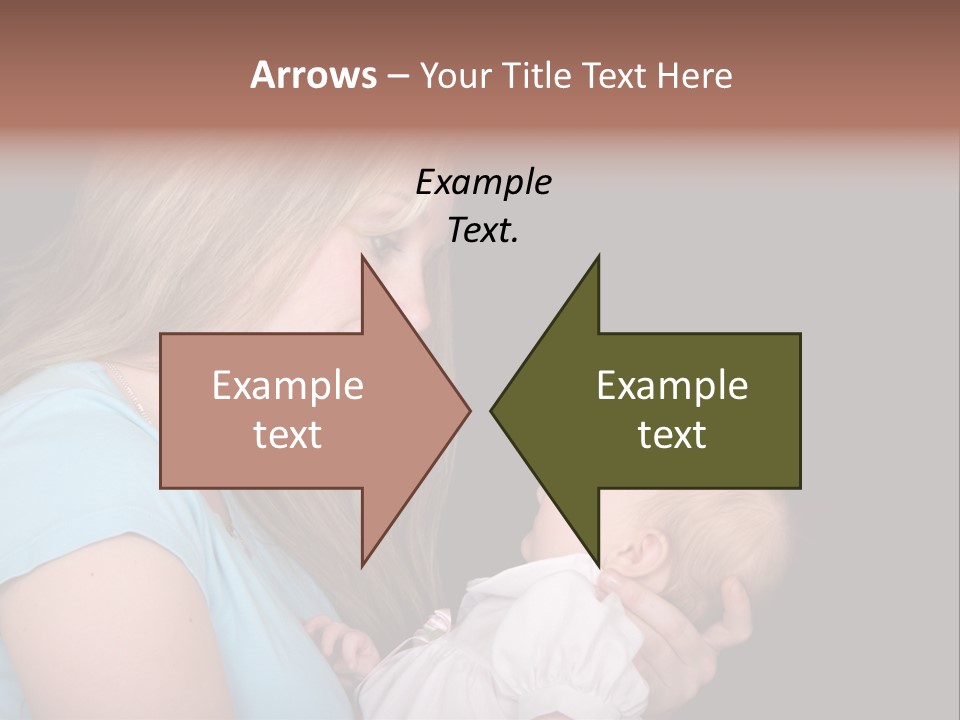 A New Mother Talks To Her Baby Daughter. PowerPoint Template
