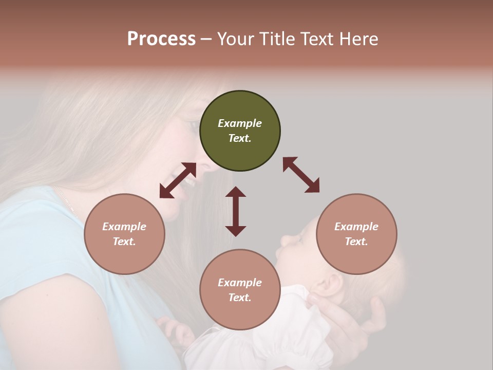 A New Mother Talks To Her Baby Daughter. PowerPoint Template