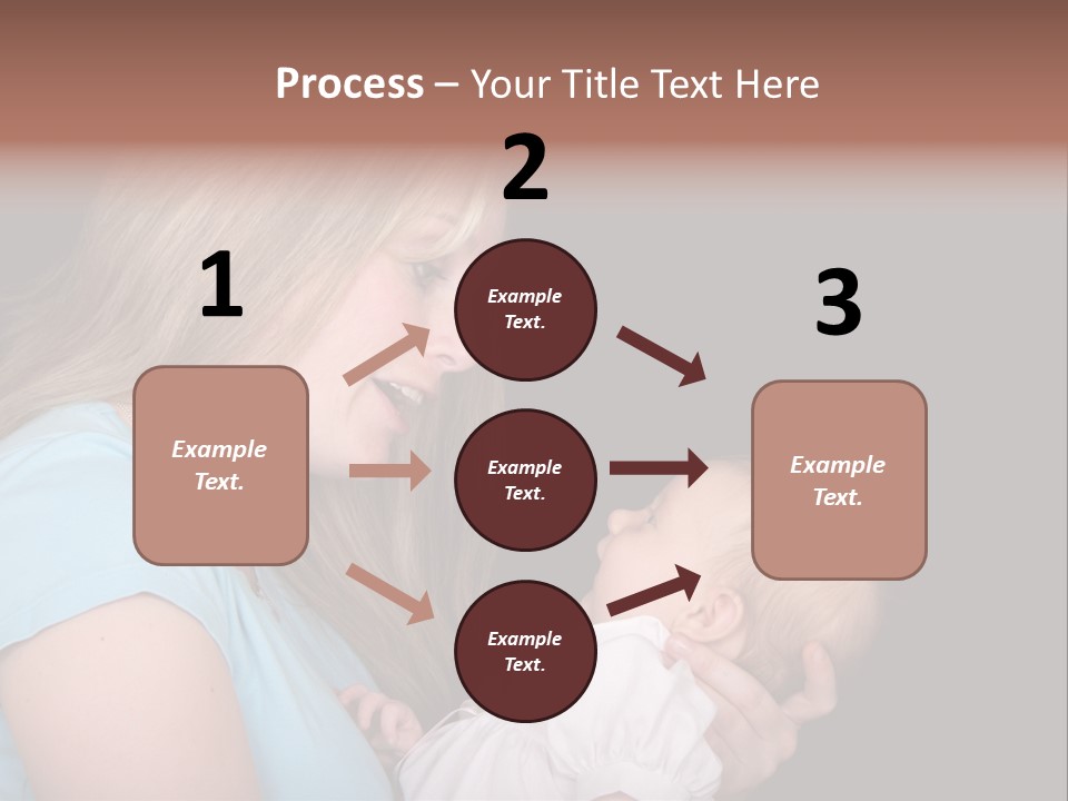 A New Mother Talks To Her Baby Daughter. PowerPoint Template