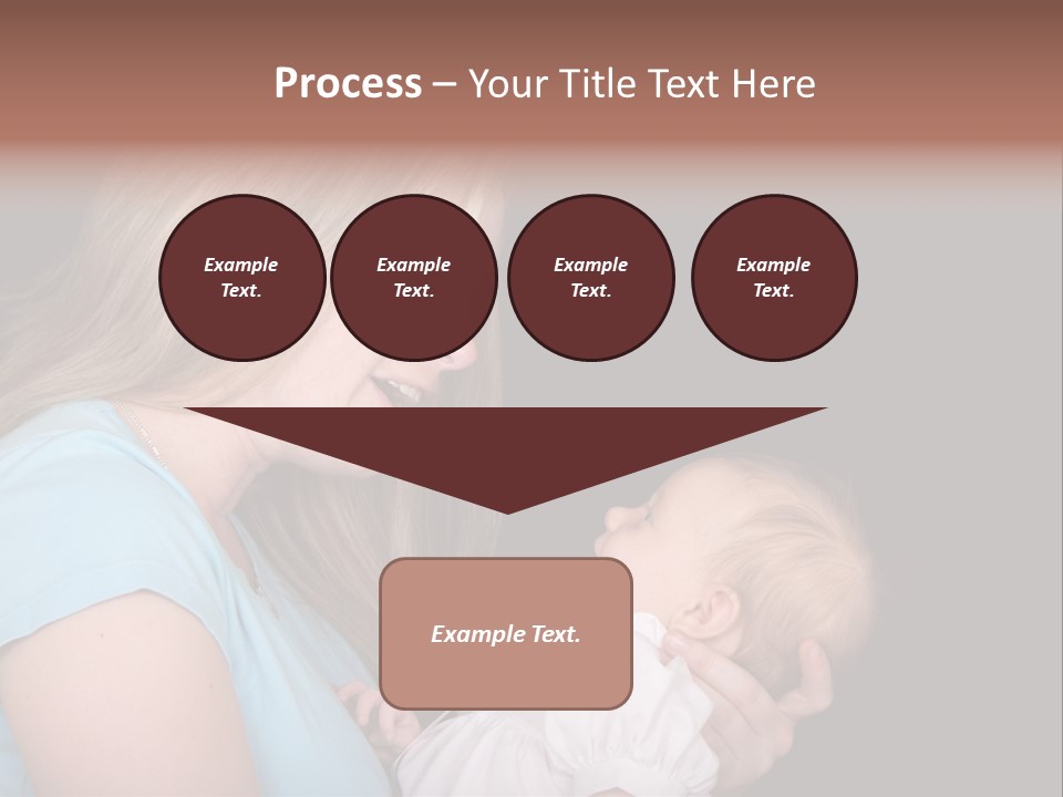 A New Mother Talks To Her Baby Daughter. PowerPoint Template