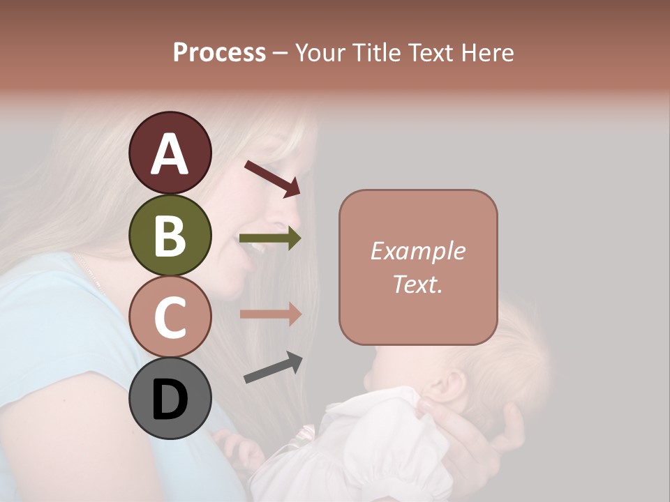 A New Mother Talks To Her Baby Daughter. PowerPoint Template