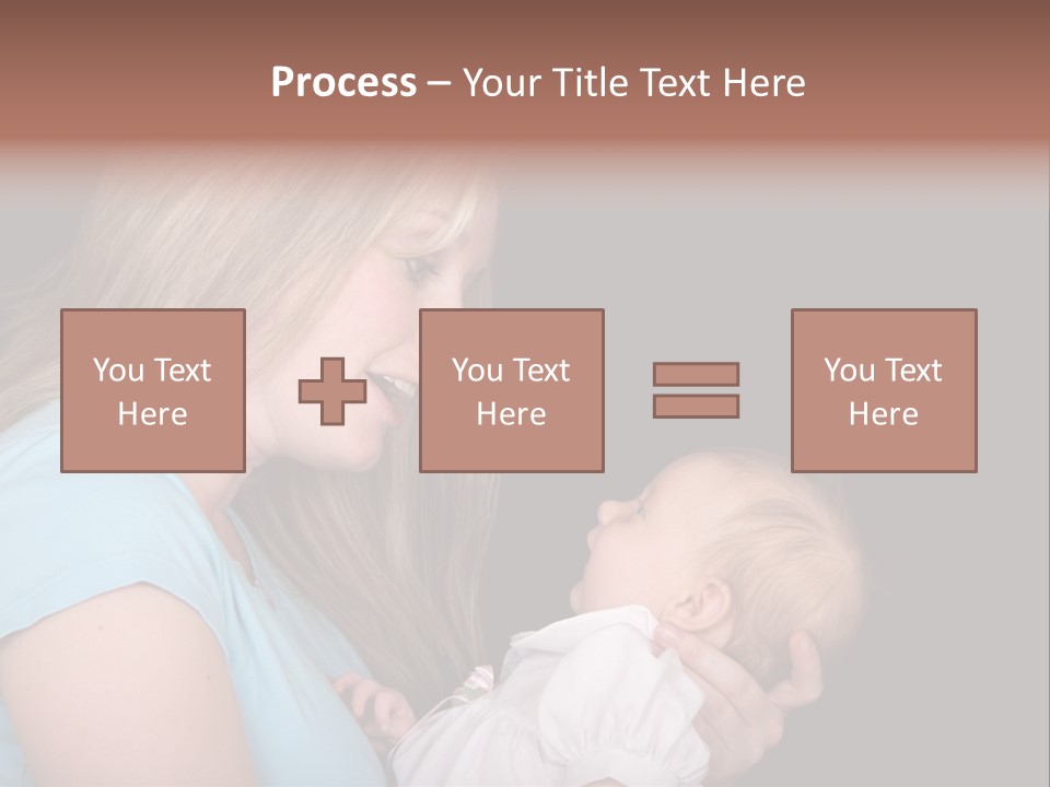 A New Mother Talks To Her Baby Daughter. PowerPoint Template
