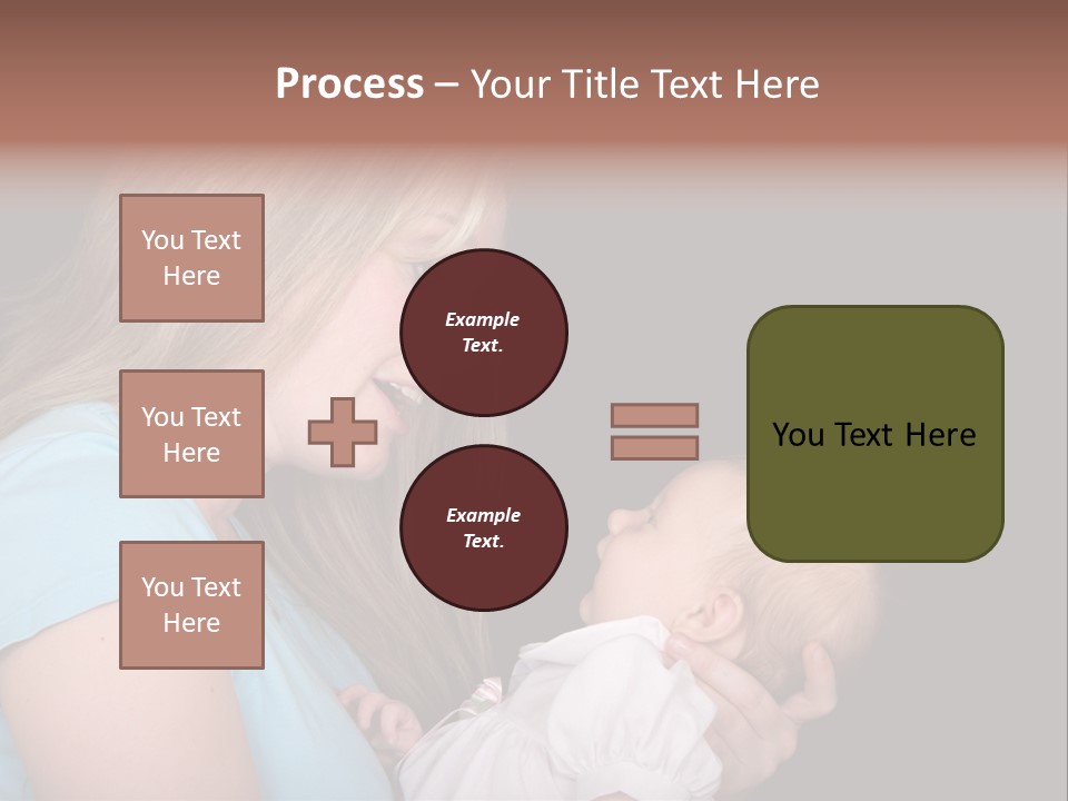 A New Mother Talks To Her Baby Daughter. PowerPoint Template