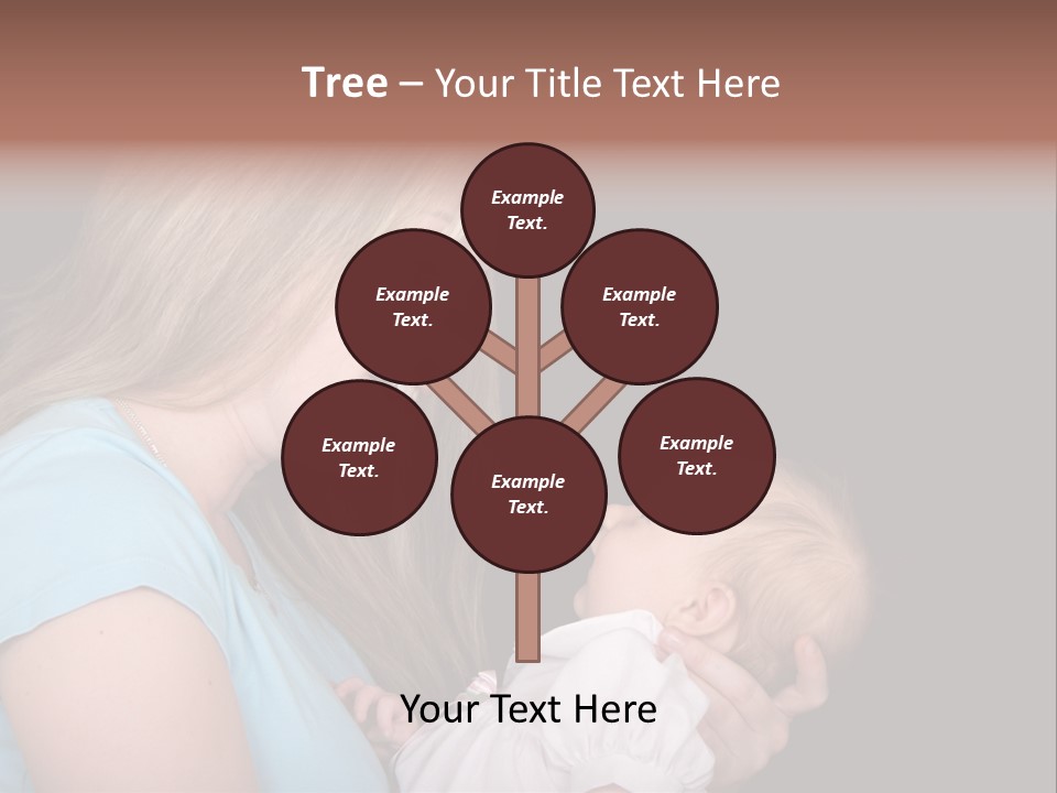 A New Mother Talks To Her Baby Daughter. PowerPoint Template