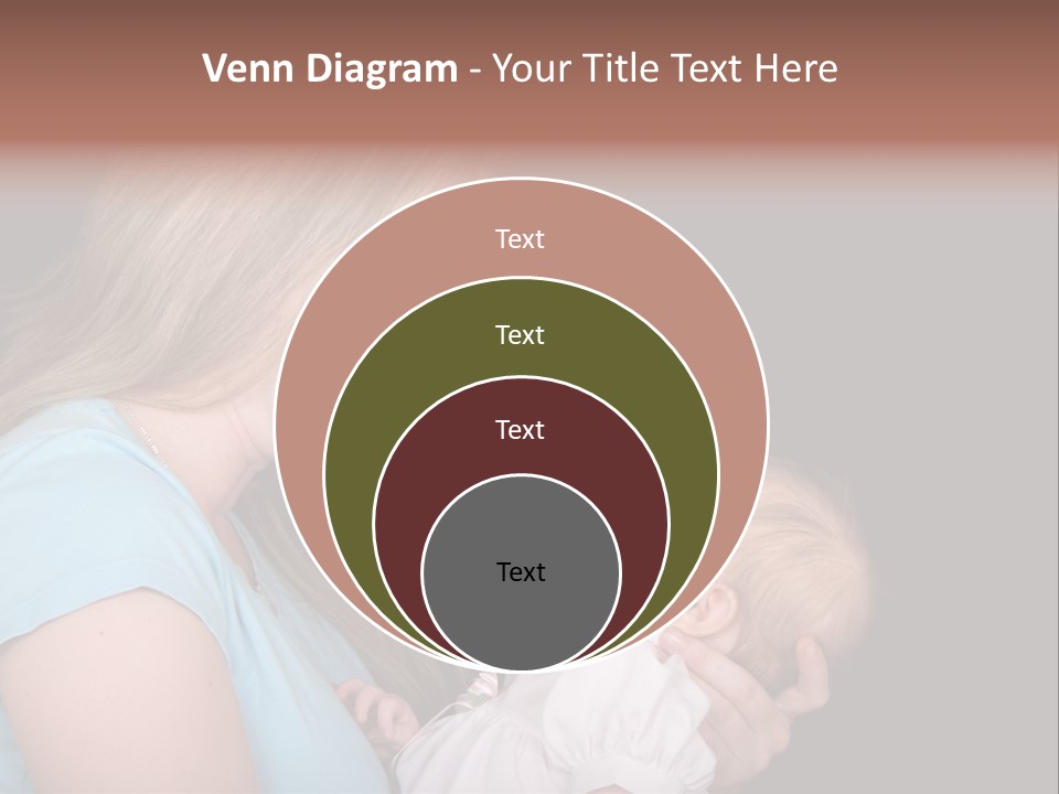 A New Mother Talks To Her Baby Daughter. PowerPoint Template