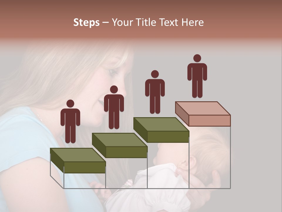 A New Mother Talks To Her Baby Daughter. PowerPoint Template